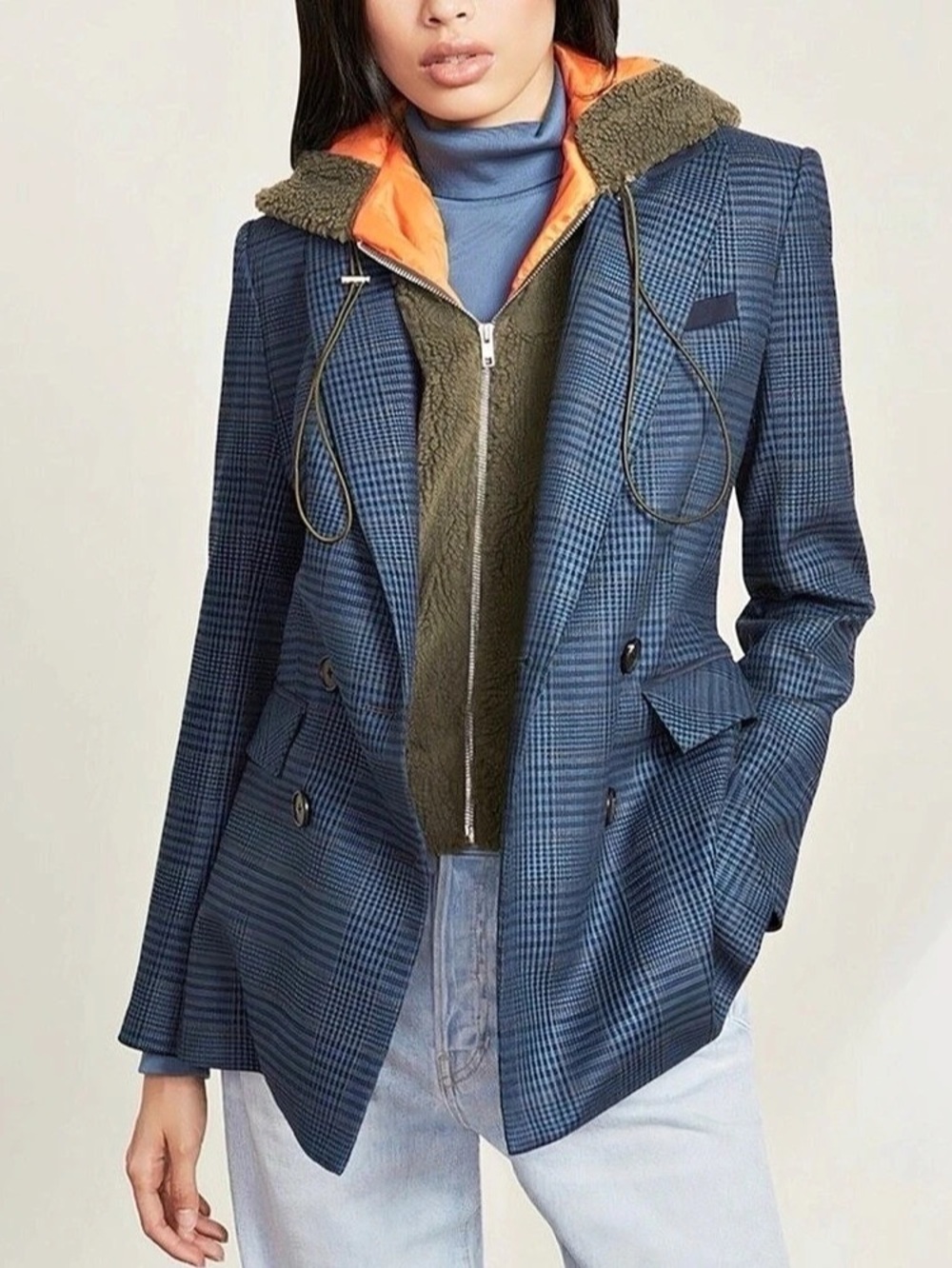Veronica Beard Elette Plaid Dickey Jacket